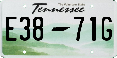 TN license plate E3871G