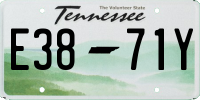 TN license plate E3871Y