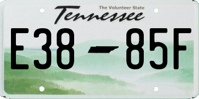 TN license plate E3885F