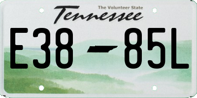 TN license plate E3885L