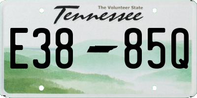 TN license plate E3885Q