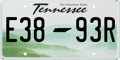 TN license plate E3893R