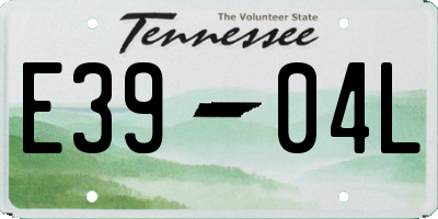 TN license plate E3904L