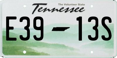 TN license plate E3913S