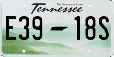 TN license plate E3918S