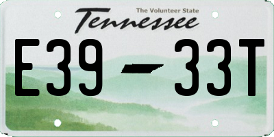 TN license plate E3933T