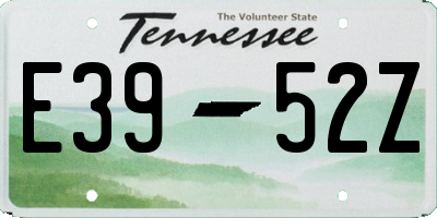 TN license plate E3952Z
