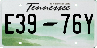 TN license plate E3976Y