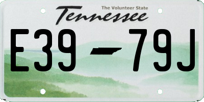 TN license plate E3979J