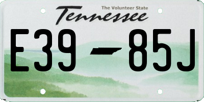 TN license plate E3985J