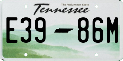 TN license plate E3986M