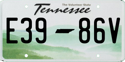 TN license plate E3986V