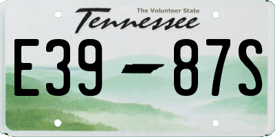 TN license plate E3987S