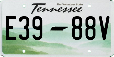 TN license plate E3988V