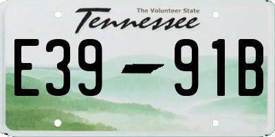 TN license plate E3991B