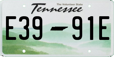 TN license plate E3991E
