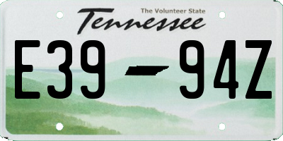 TN license plate E3994Z