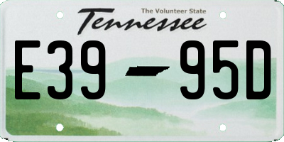 TN license plate E3995D