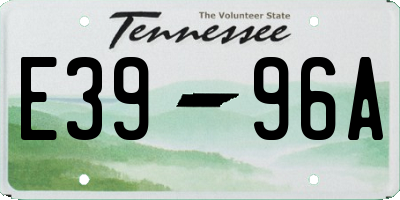 TN license plate E3996A