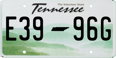 TN license plate E3996G