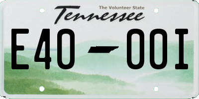 TN license plate E4000I