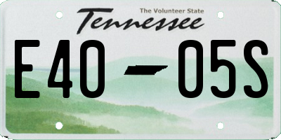 TN license plate E4005S