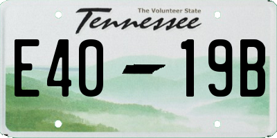 TN license plate E4019B