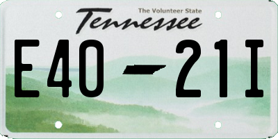 TN license plate E4021I