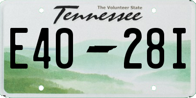 TN license plate E4028I