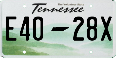 TN license plate E4028X