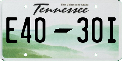 TN license plate E4030I