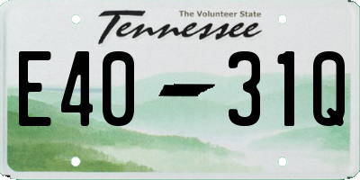 TN license plate E4031Q