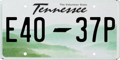 TN license plate E4037P