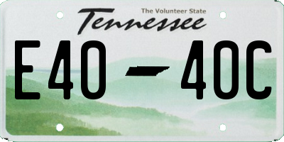 TN license plate E4040C