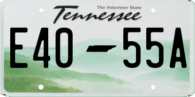 TN license plate E4055A