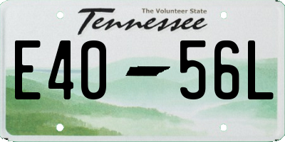 TN license plate E4056L