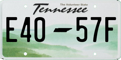 TN license plate E4057F