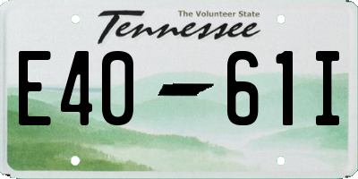 TN license plate E4061I