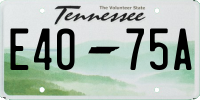 TN license plate E4075A