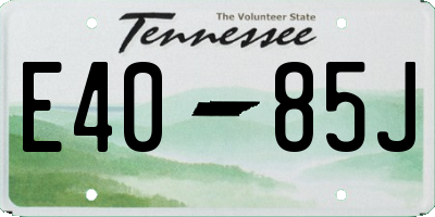 TN license plate E4085J