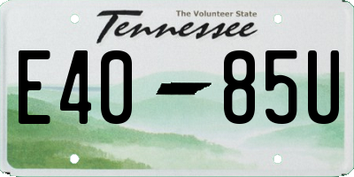 TN license plate E4085U