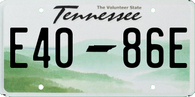 TN license plate E4086E