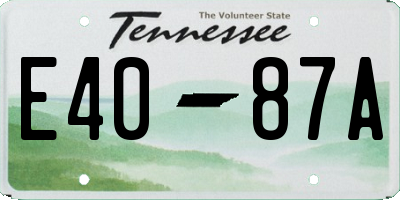 TN license plate E4087A