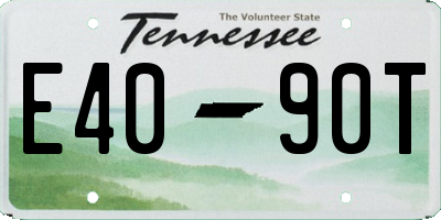 TN license plate E4090T
