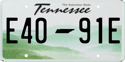 TN license plate E4091E
