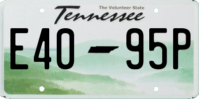 TN license plate E4095P