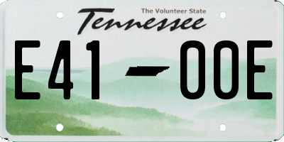 TN license plate E4100E
