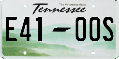 TN license plate E4100S