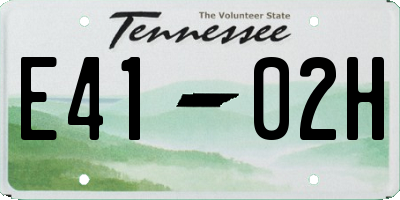 TN license plate E4102H