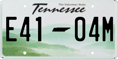 TN license plate E4104M